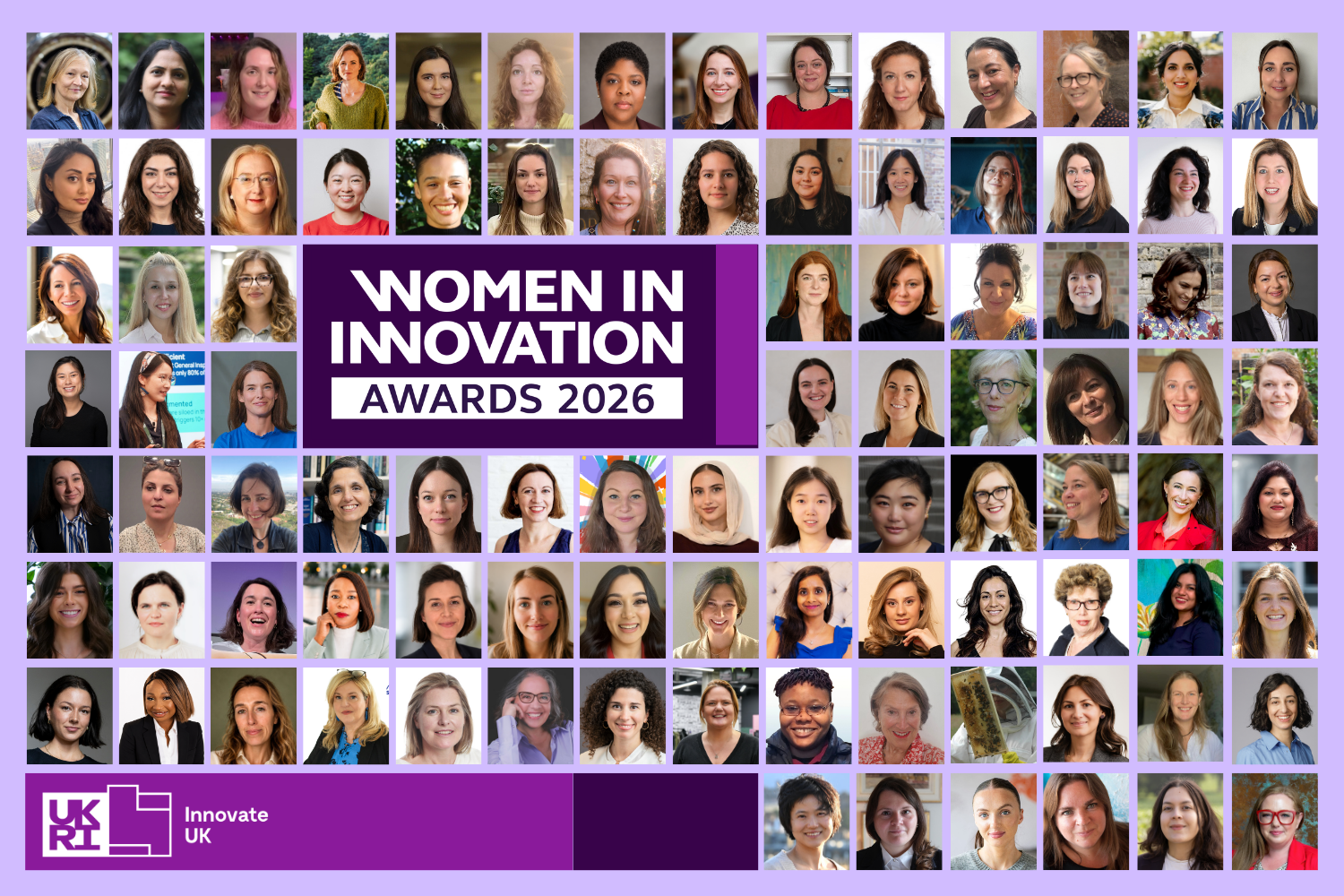 Collage of the Innovate UK Women in Innovation Awards 2026 cohort